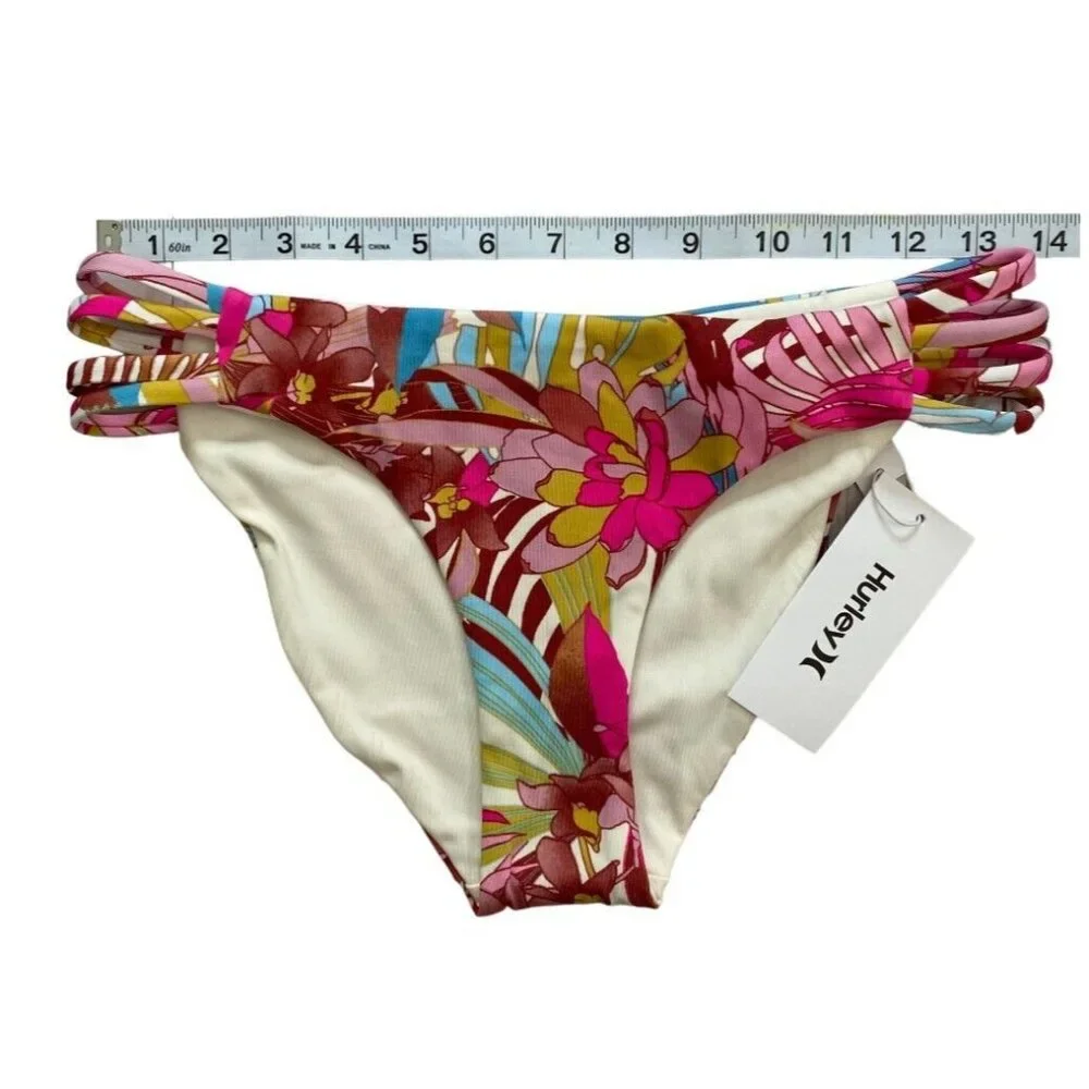 Hurley Swimwear‎ Women's Bikini Palm Paradise Bandeau Multicolor Size Small